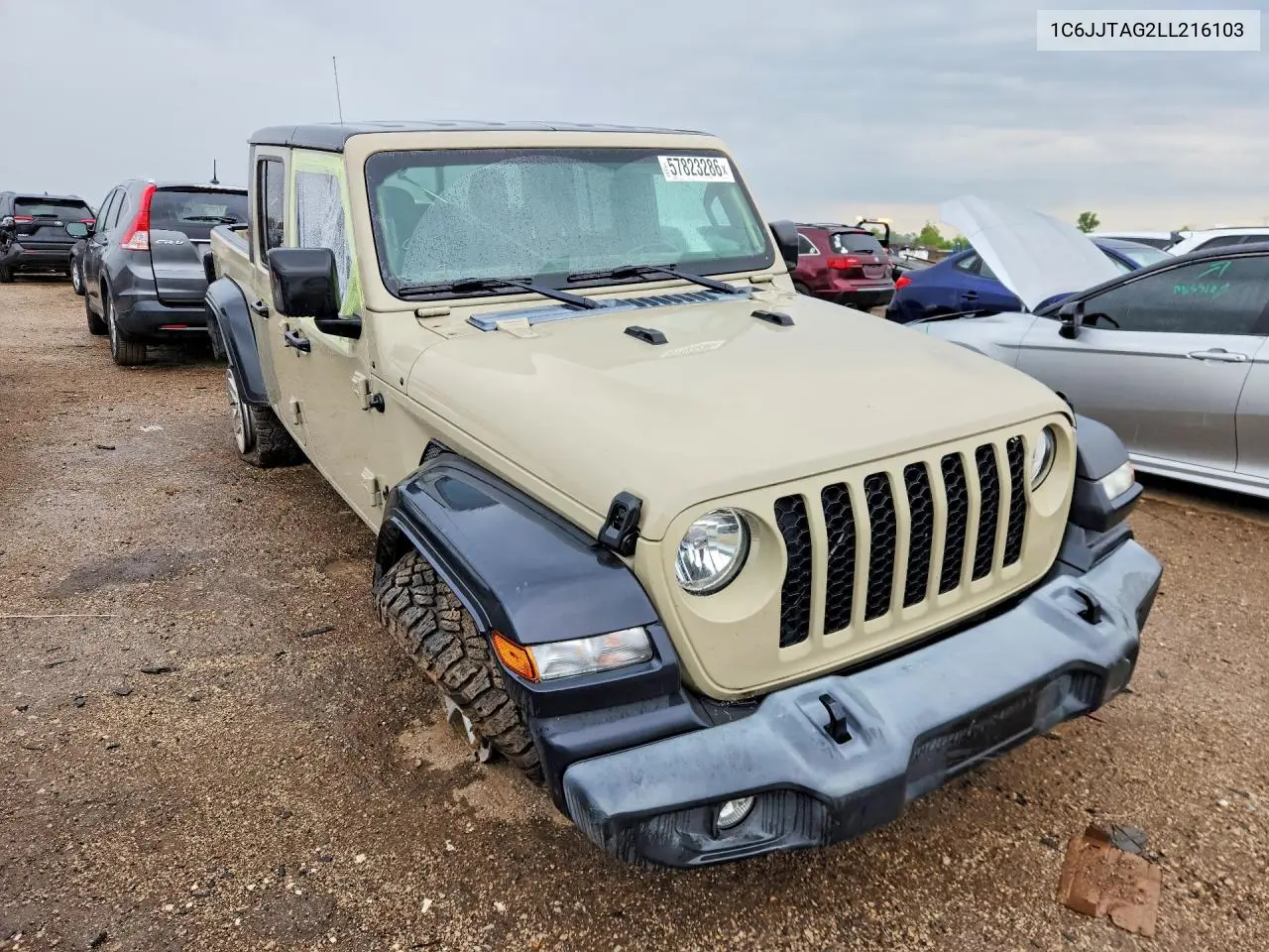 2020 Jeep Gladiator Sport VIN: 1C6JJTAG2LL216103 Lot: 57823286