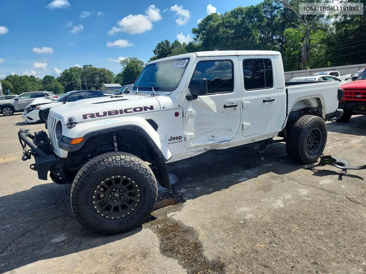 2020 Jeep Gladiator Rubicon VIN: 1C6JJTBG6LL191883 Lot: 58997536