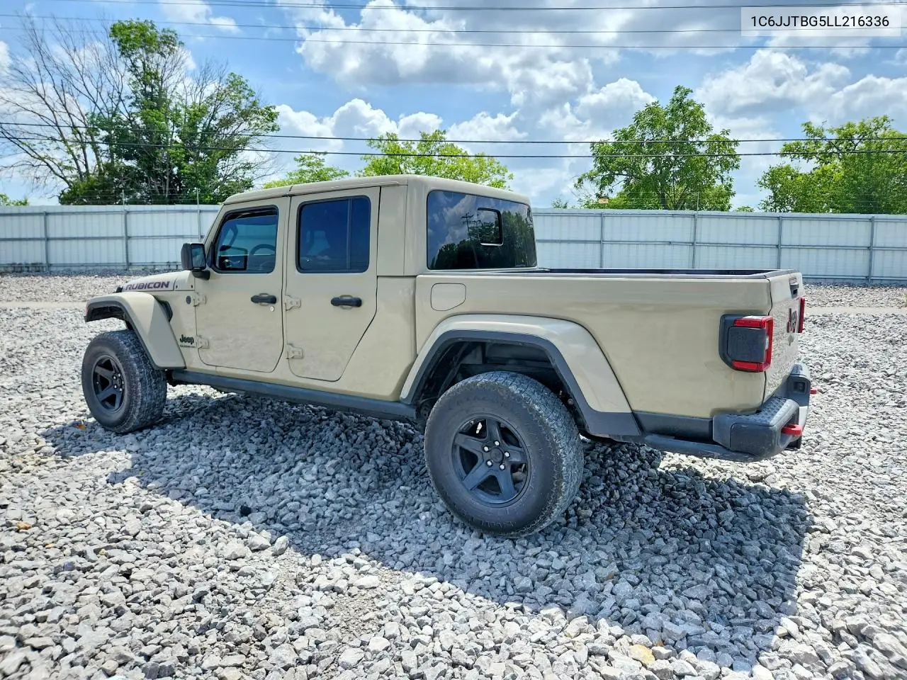 2020 Jeep Gladiator Rubicon VIN: 1C6JJTBG5LL216336 Lot: 59083676