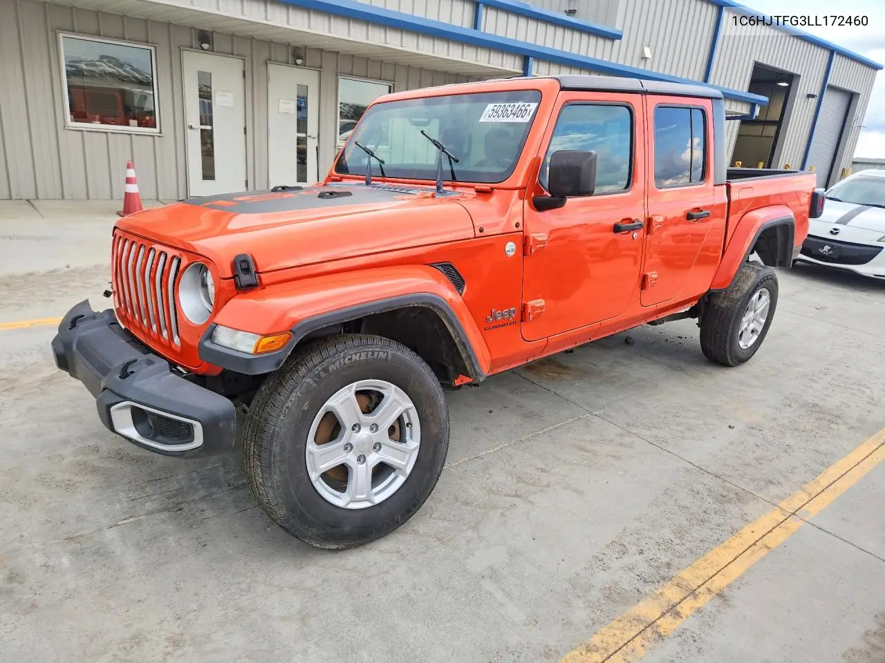2020 Jeep Gladiator Overland VIN: 1C6HJTFG3LL172460 Lot: 59363466