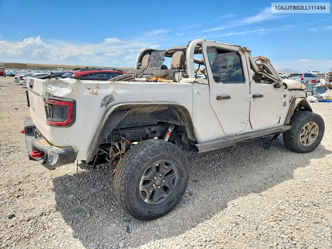 2020 Jeep Gladiator Rubicon VIN: 1C6JJTBG2LL111494 Lot: 59673996