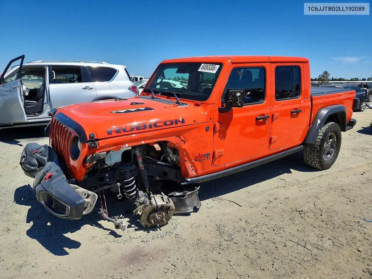 2020 Jeep Gladiator Rubicon VIN: 1C6JJTBG2LL192089 Lot: 60065306