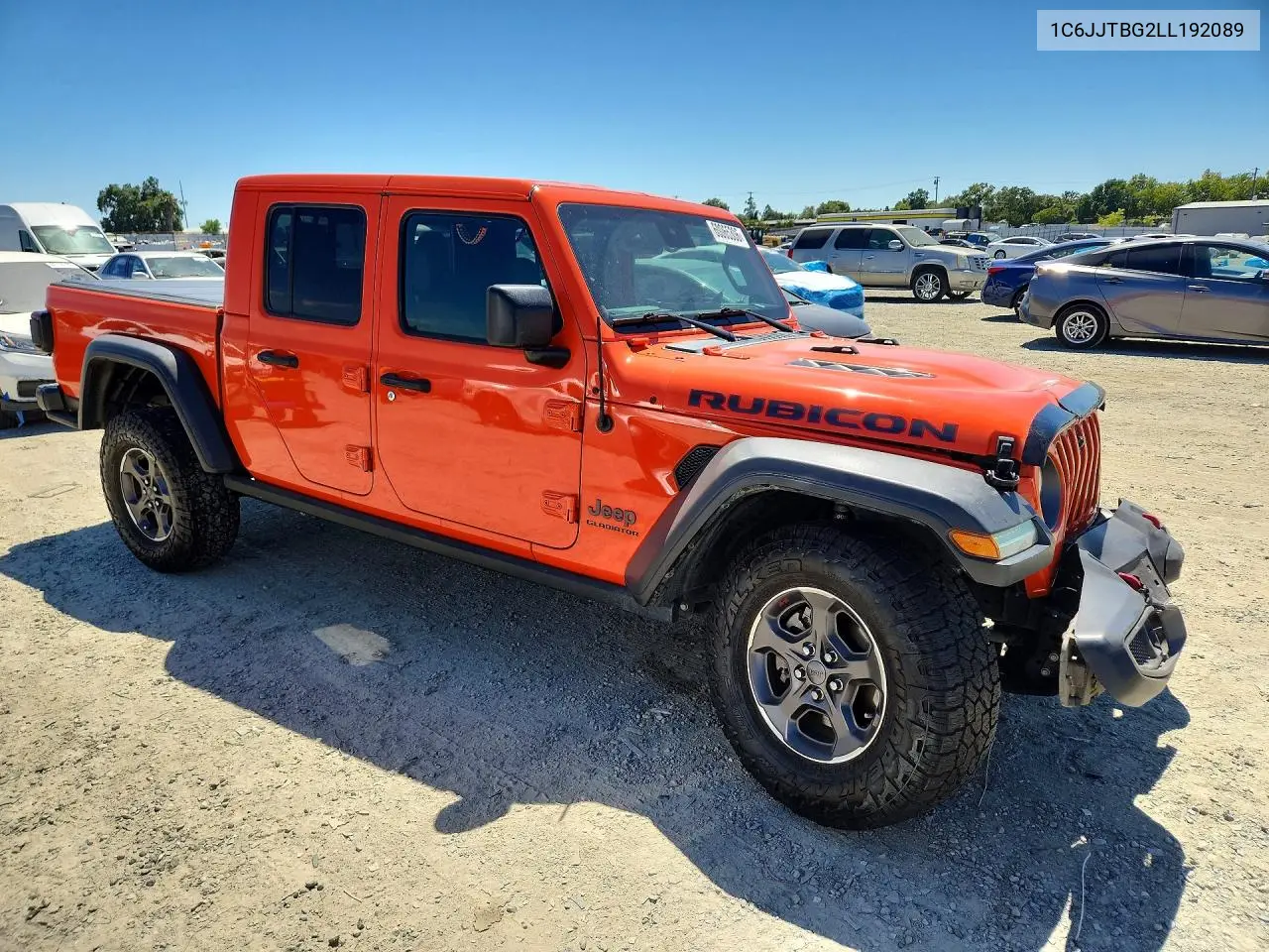 2020 Jeep Gladiator Rubicon VIN: 1C6JJTBG2LL192089 Lot: 60065306