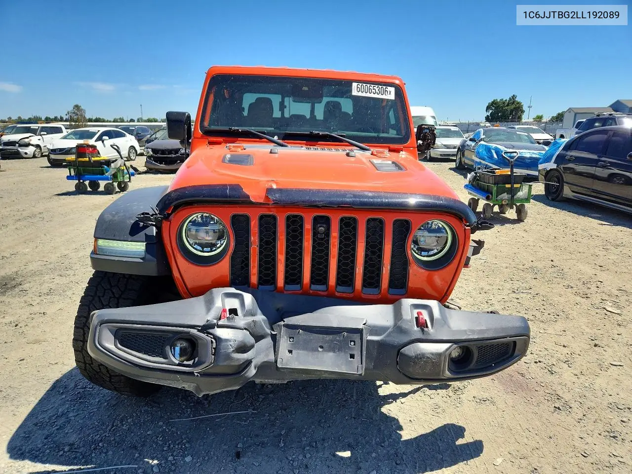 2020 Jeep Gladiator Rubicon VIN: 1C6JJTBG2LL192089 Lot: 60065306
