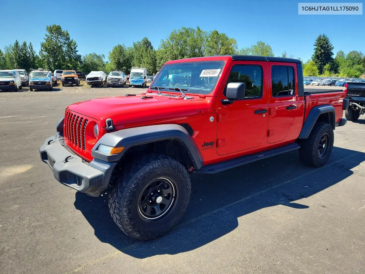2020 Jeep Gladiator Sport VIN: 1C6HJTAG1LL175090 Lot: 60690566