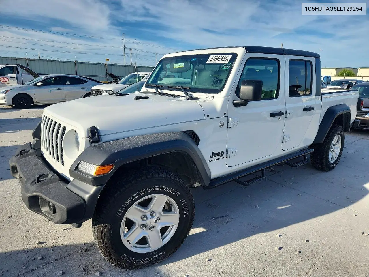 2020 Jeep Gladiator Sport VIN: 1C6HJTAG6LL129254 Lot: 61049486