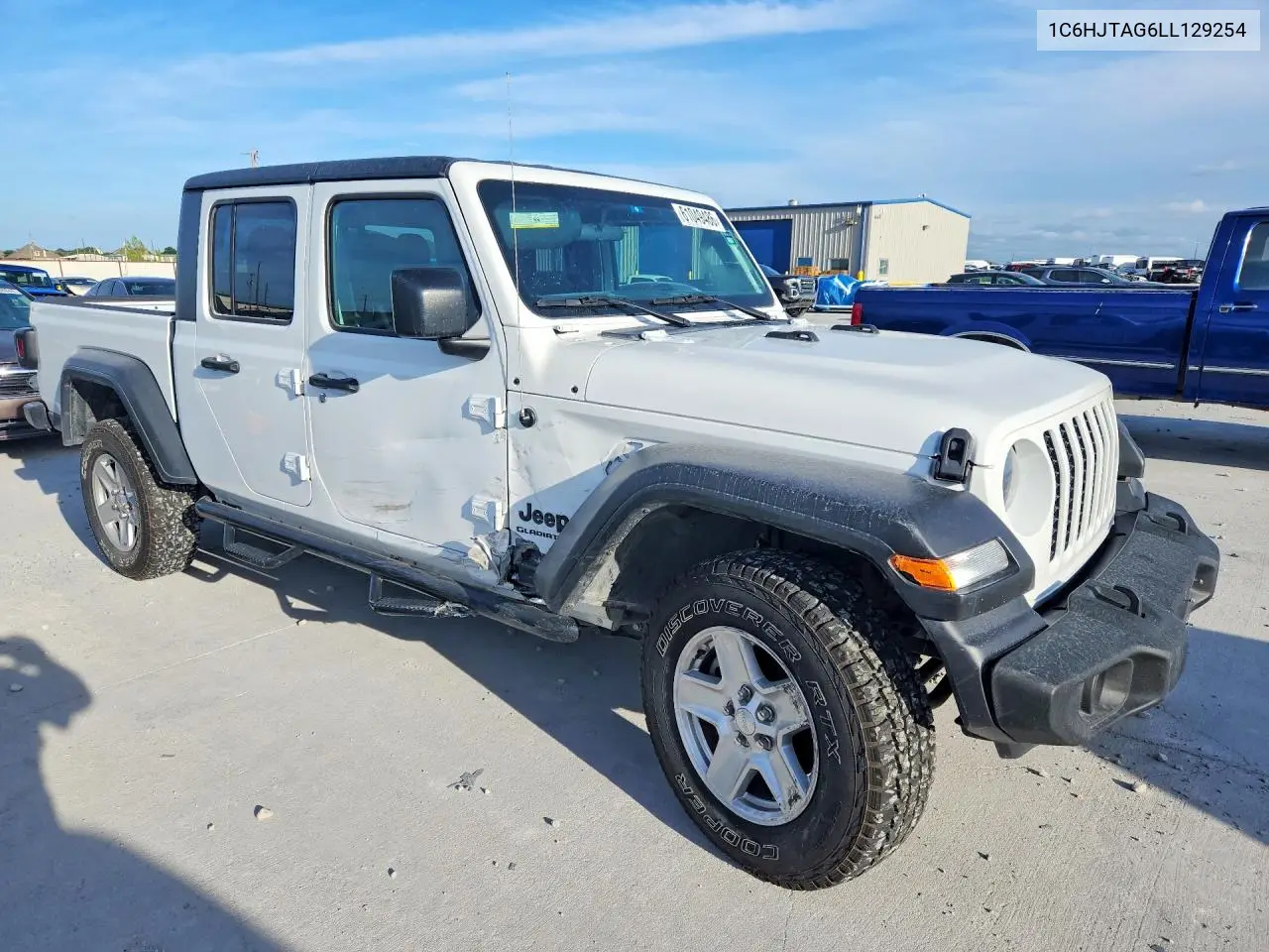 2020 Jeep Gladiator Sport VIN: 1C6HJTAG6LL129254 Lot: 61049486