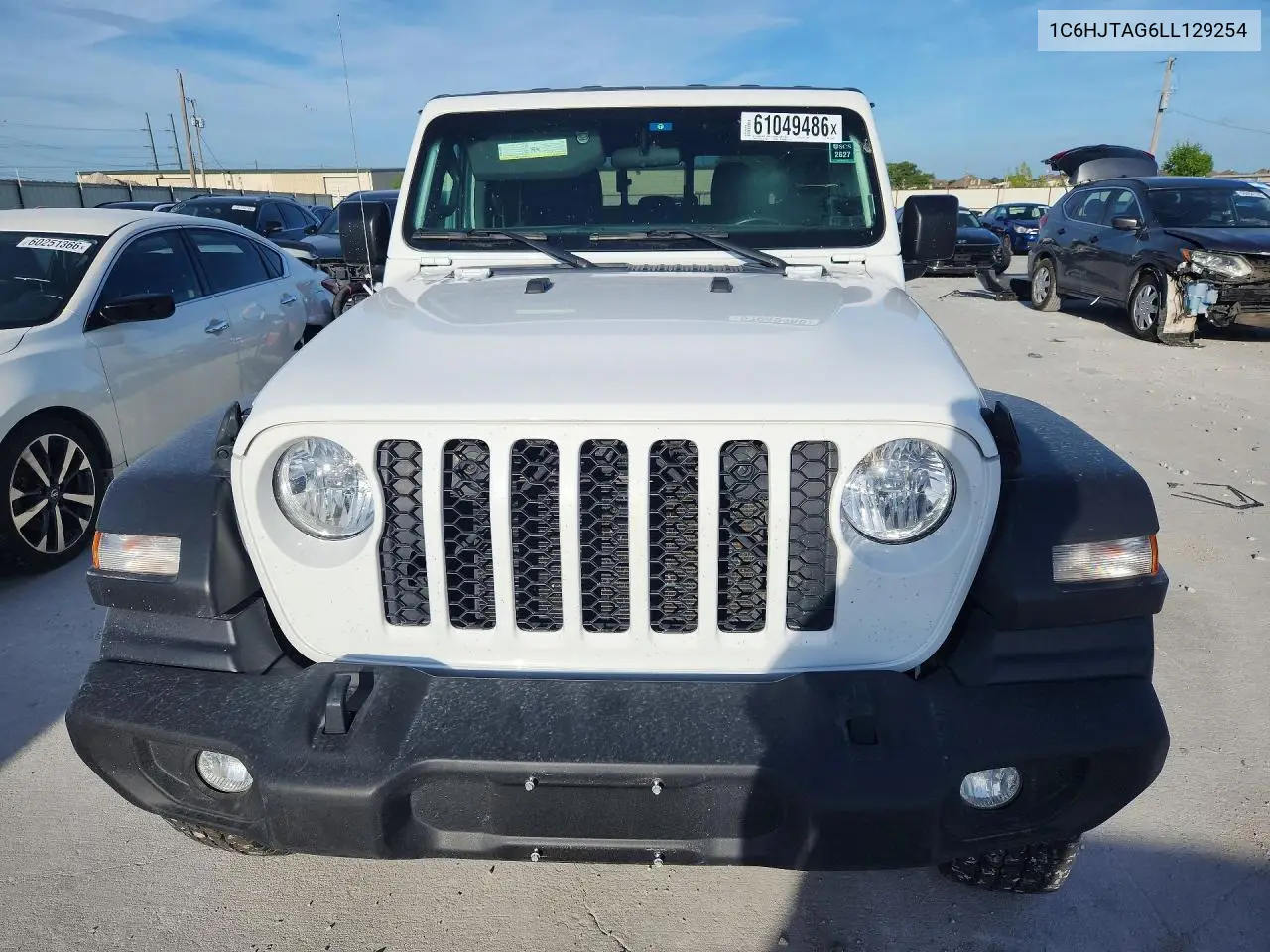 2020 Jeep Gladiator Sport VIN: 1C6HJTAG6LL129254 Lot: 61049486
