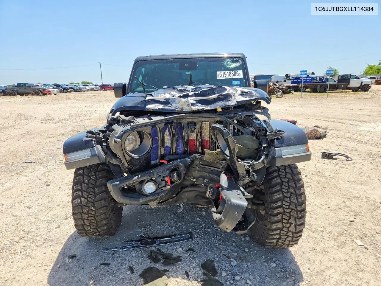 2020 Jeep Gladiator Rubicon VIN: 1C6JJTBGXLL114384 Lot: 61918806