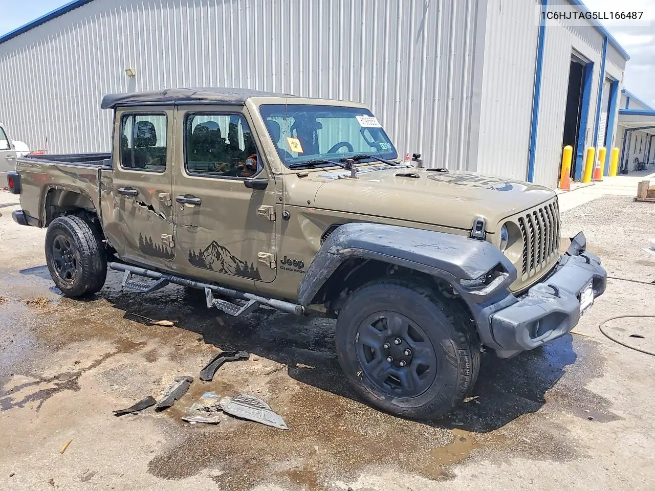 2020 Jeep Gladiator Sport VIN: 1C6HJTAG5LL166487 Lot: 61925656