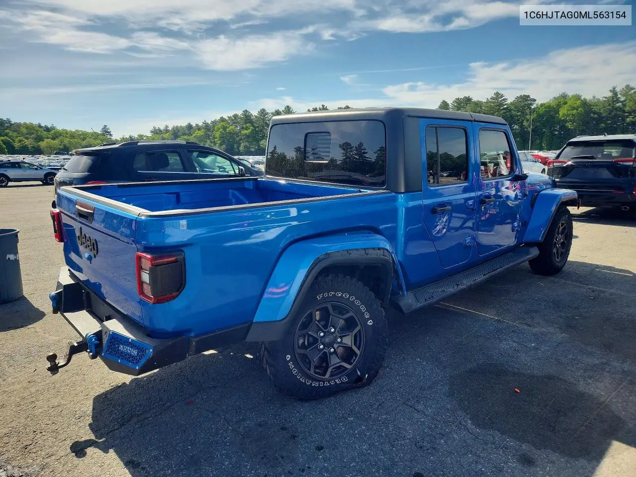 2021 Jeep Gladiator Sport VIN: 1C6HJTAG0ML563154 Lot: 54747096