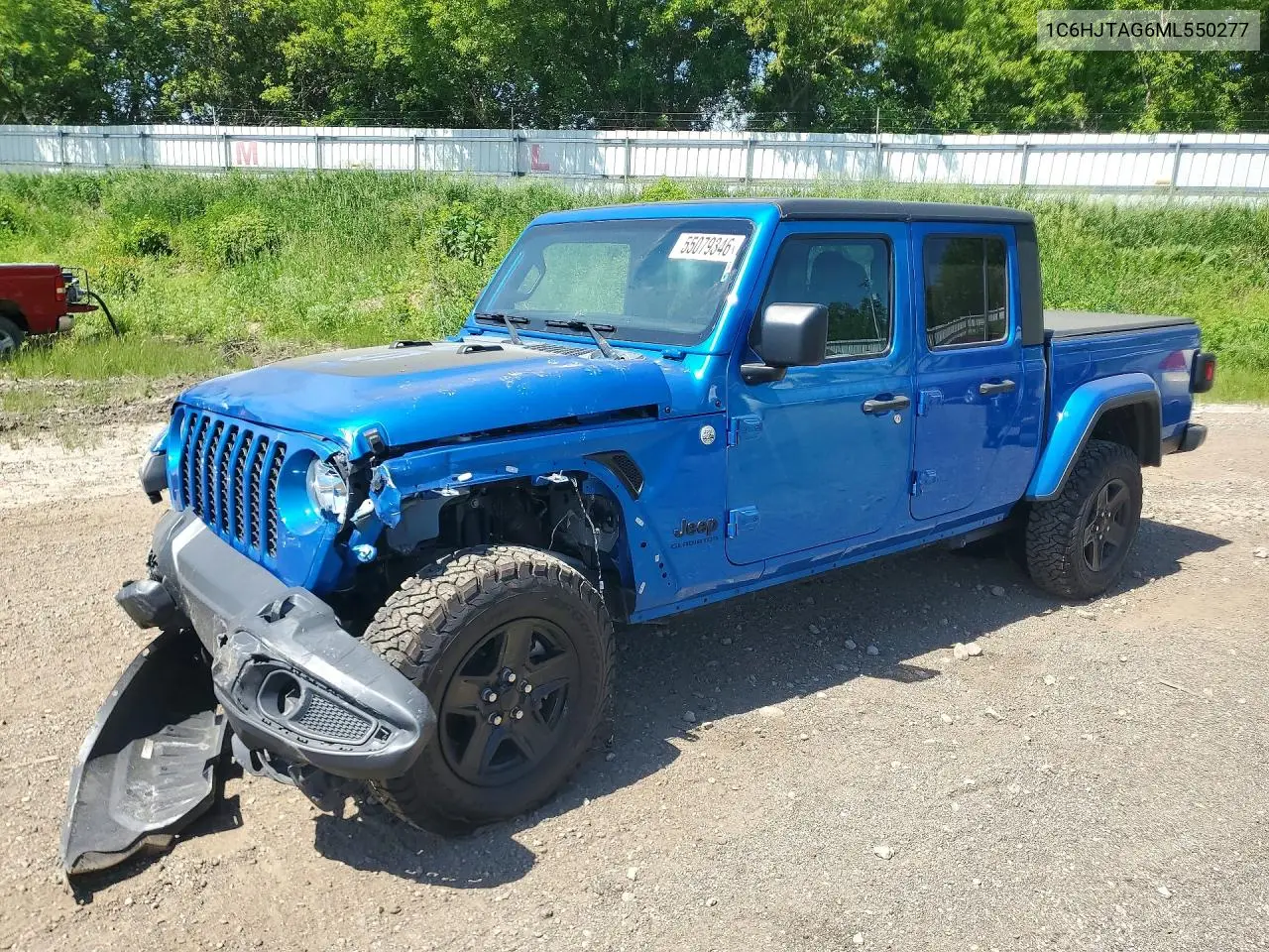 2021 Jeep Gladiator Sport VIN: 1C6HJTAG6ML550277 Lot: 55079346
