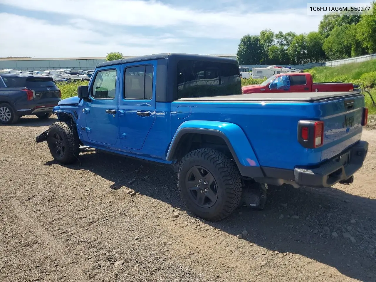 2021 Jeep Gladiator Sport VIN: 1C6HJTAG6ML550277 Lot: 55079346