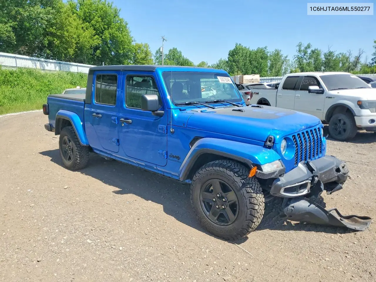 2021 Jeep Gladiator Sport VIN: 1C6HJTAG6ML550277 Lot: 55079346