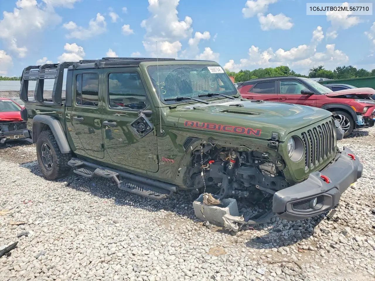 2021 Jeep Gladiator Rubicon VIN: 1C6JJTBG2ML567710 Lot: 56887646
