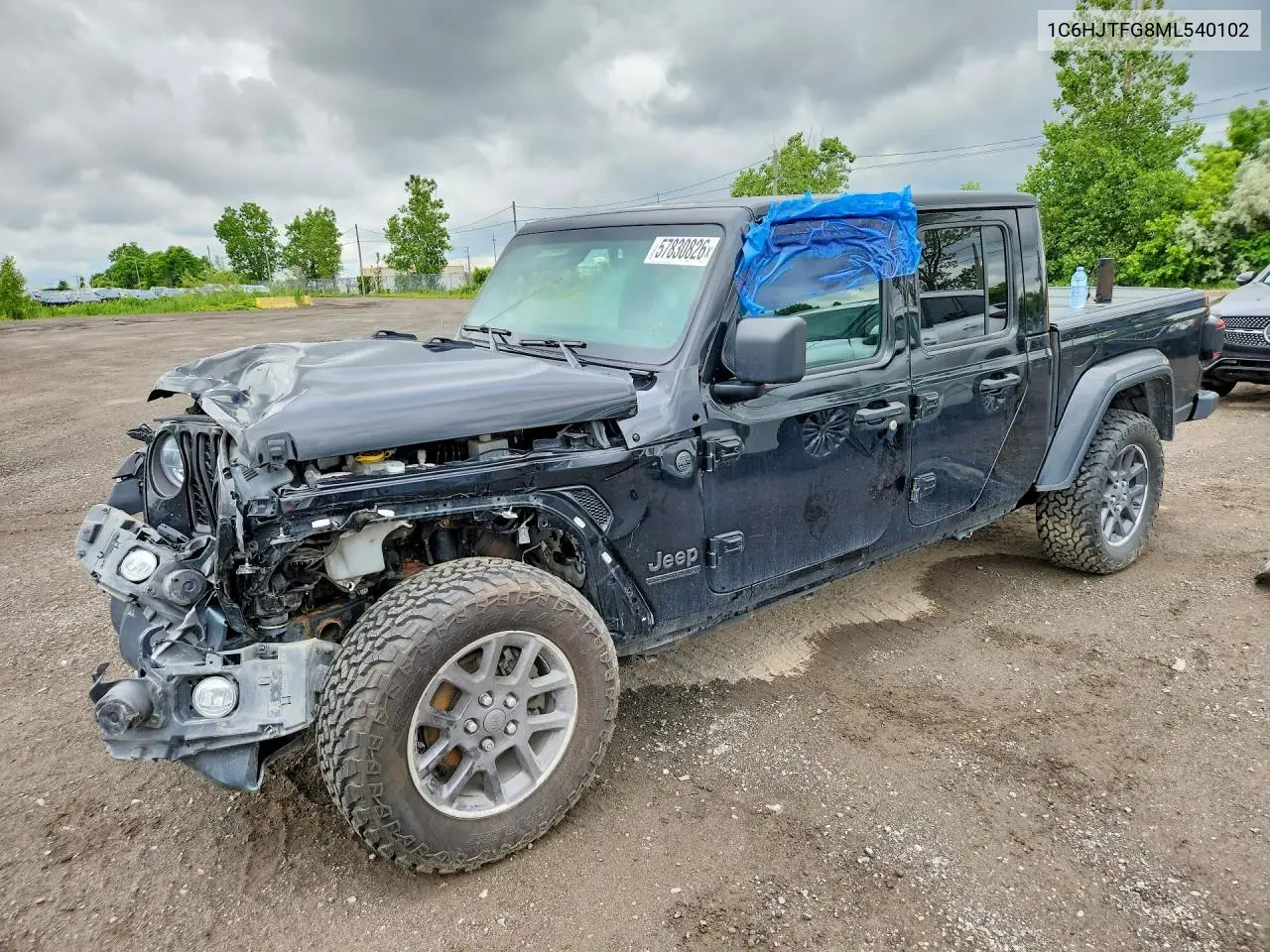 2021 Jeep Gladiator Overland VIN: 1C6HJTFG8ML540102 Lot: 57830826