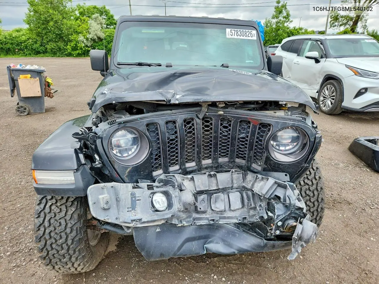 2021 Jeep Gladiator Overland VIN: 1C6HJTFG8ML540102 Lot: 57830826