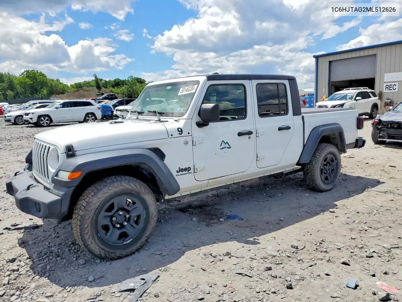 2021 Jeep Gladiator Sport VIN: 1C6HJTAG2ML512626 Lot: 58146336