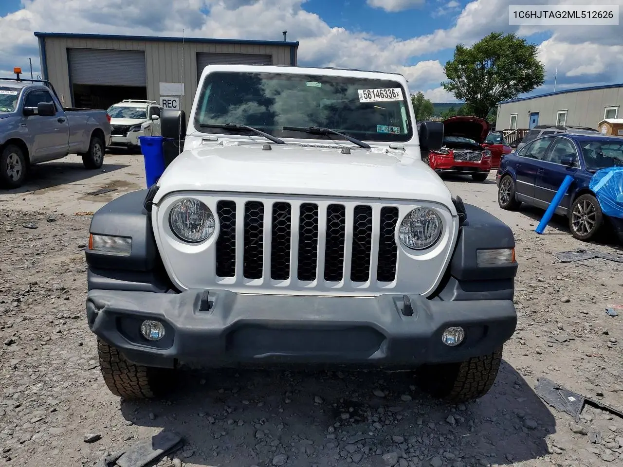 2021 Jeep Gladiator Sport VIN: 1C6HJTAG2ML512626 Lot: 58146336