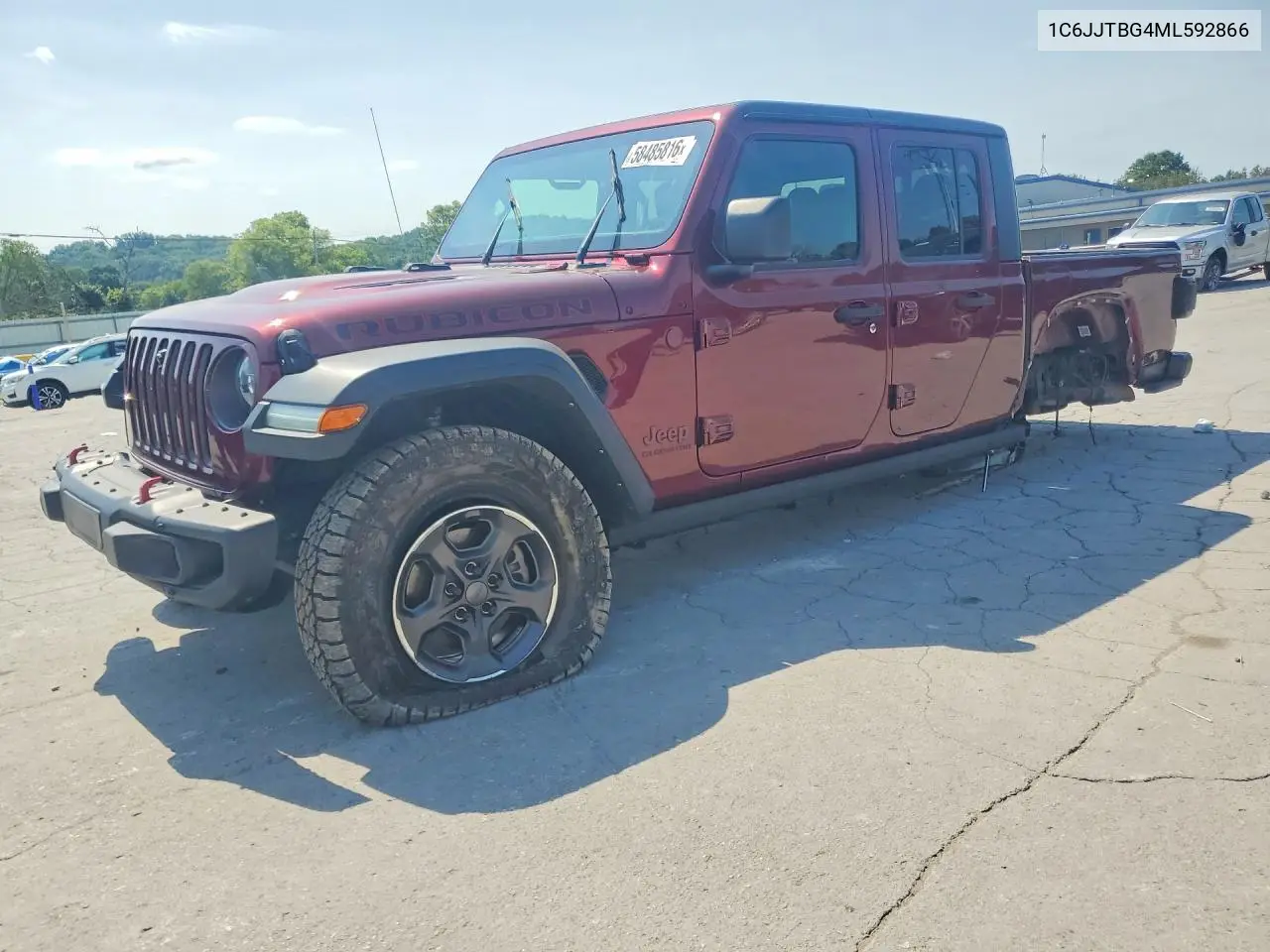 2021 Jeep Gladiator Rubicon VIN: 1C6JJTBG4ML592866 Lot: 58485816