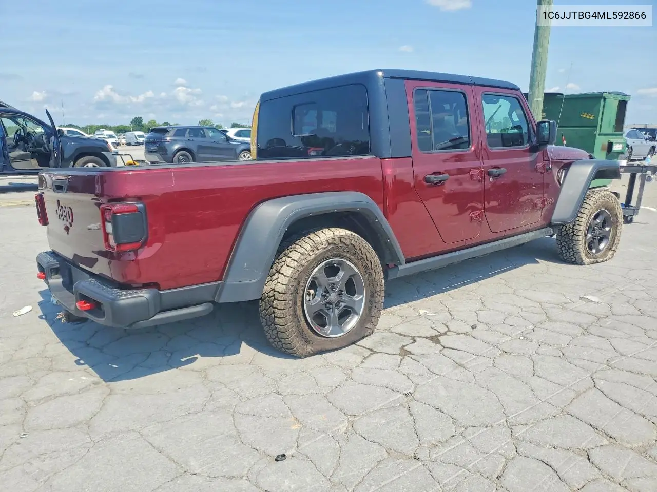 2021 Jeep Gladiator Rubicon VIN: 1C6JJTBG4ML592866 Lot: 58485816
