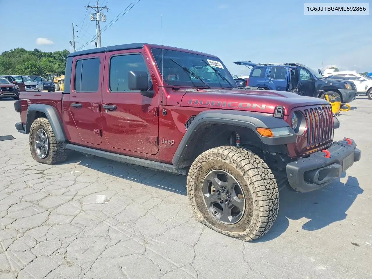 2021 Jeep Gladiator Rubicon VIN: 1C6JJTBG4ML592866 Lot: 58485816
