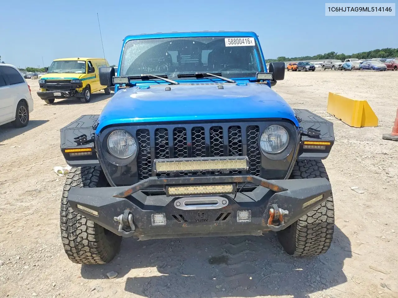 2021 Jeep Gladiator Sport VIN: 1C6HJTAG9ML514146 Lot: 58800416