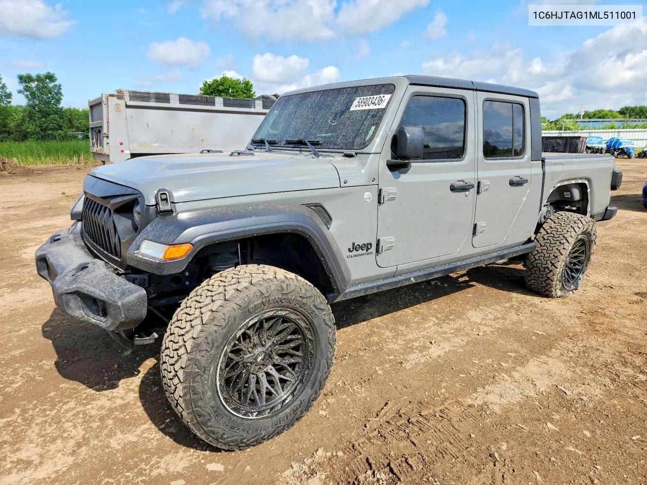 2021 Jeep Gladiator Sport VIN: 1C6HJTAG1ML511001 Lot: 58903436