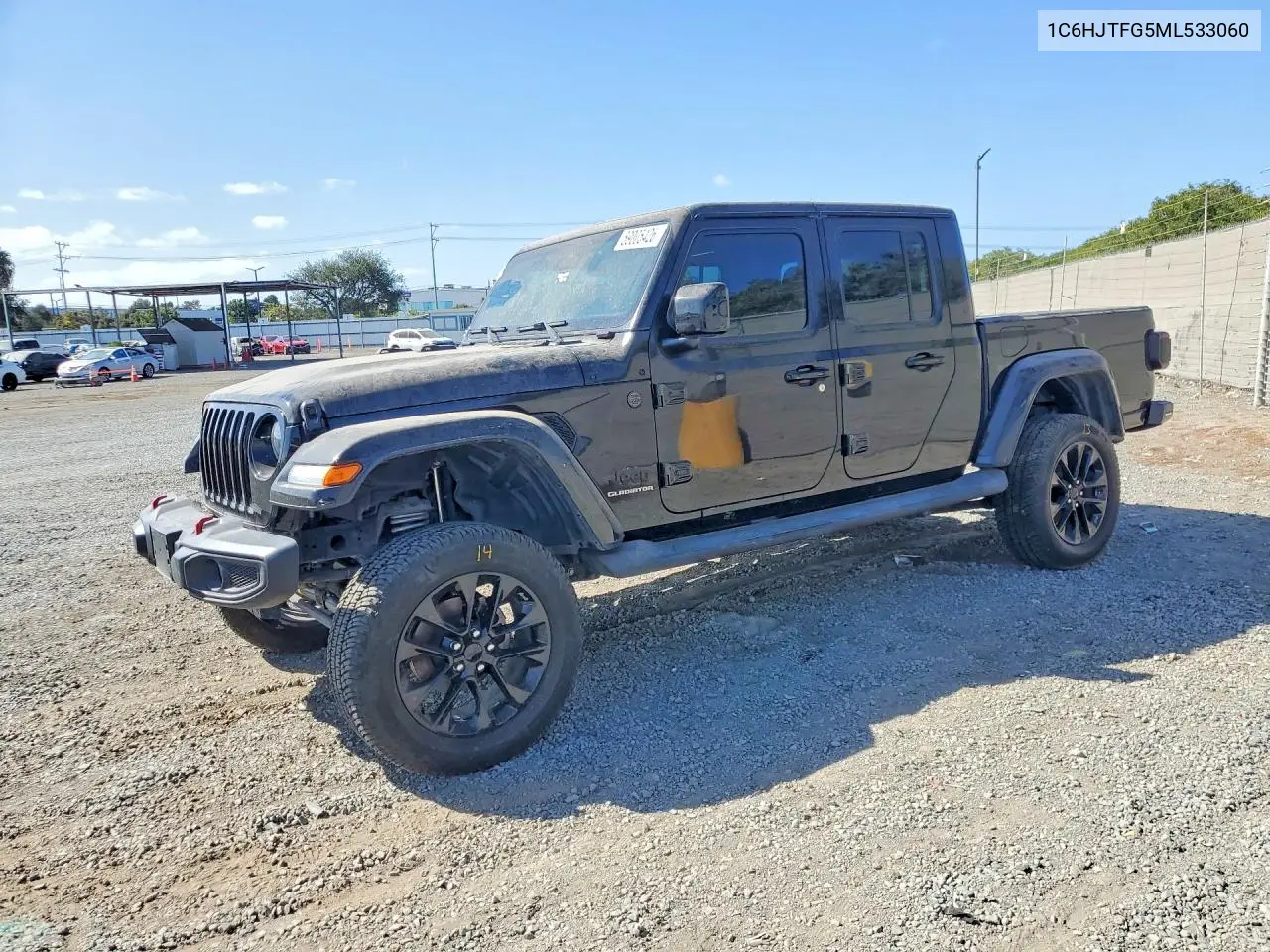 2021 Jeep Gladiator Overland VIN: 1C6HJTFG5ML533060 Lot: 59005426