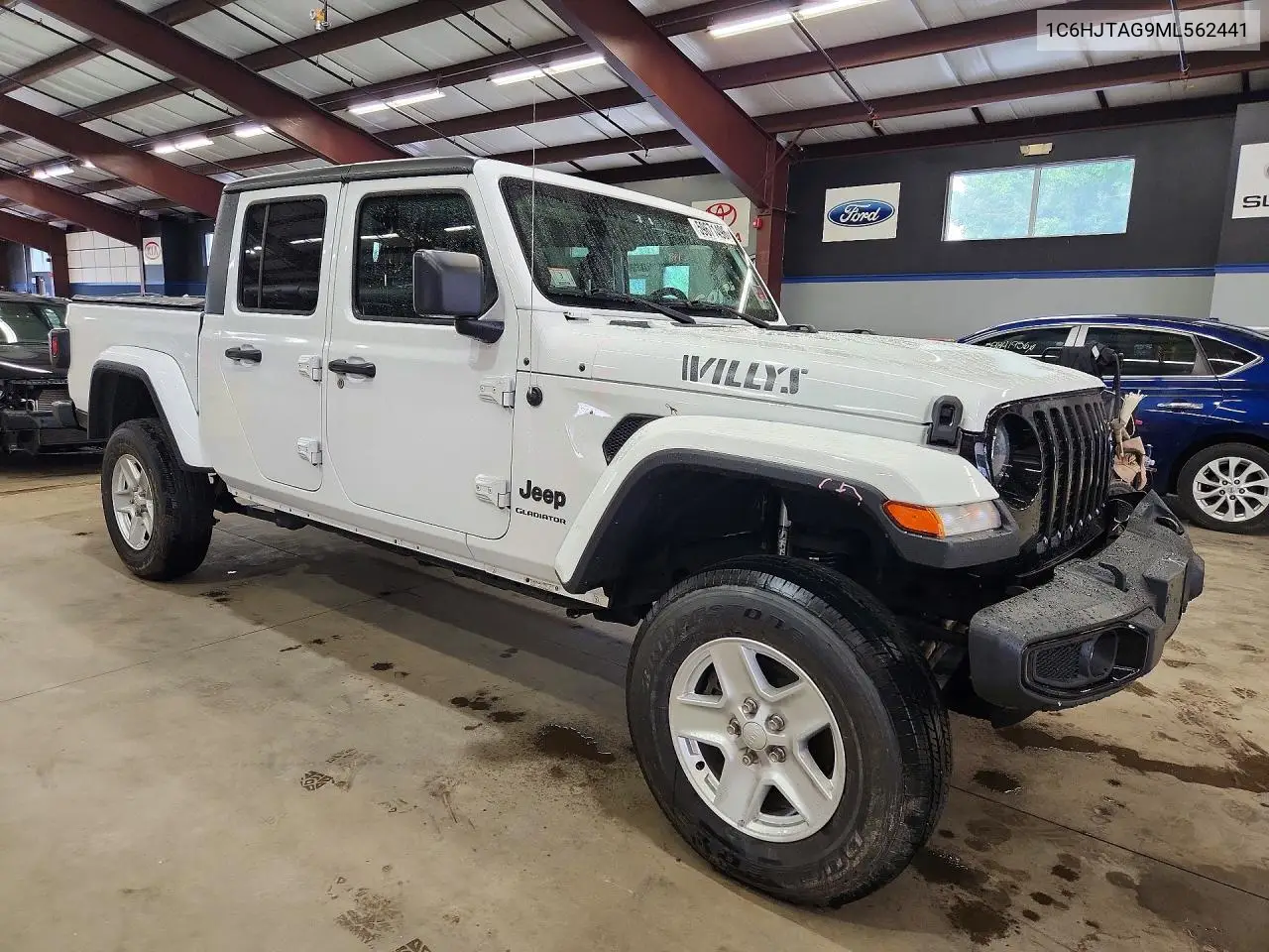 2021 Jeep Gladiator Sport VIN: 1C6HJTAG9ML562441 Lot: 59671496