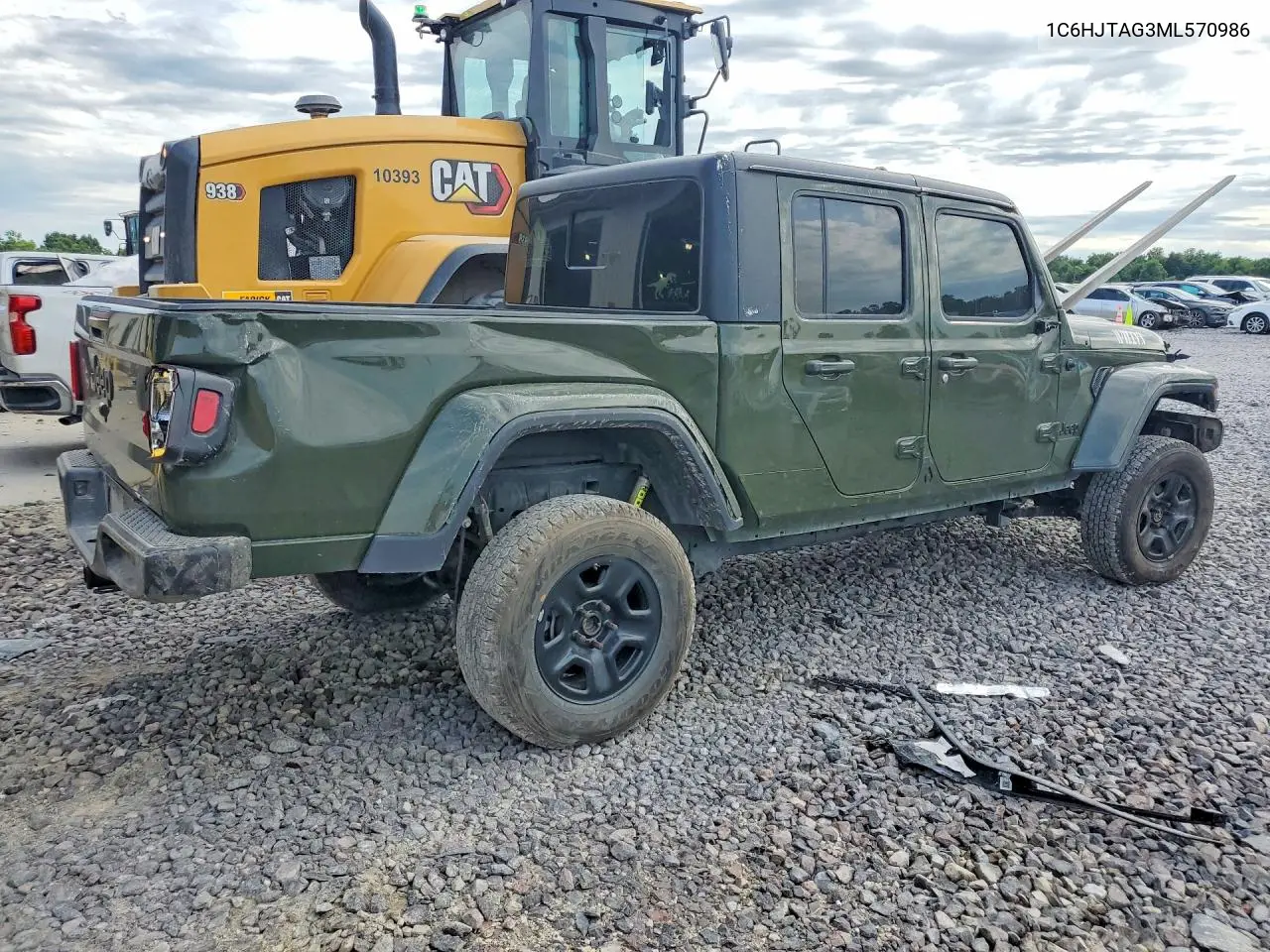 2021 Jeep Gladiator Sport VIN: 1C6HJTAG3ML570986 Lot: 60056876