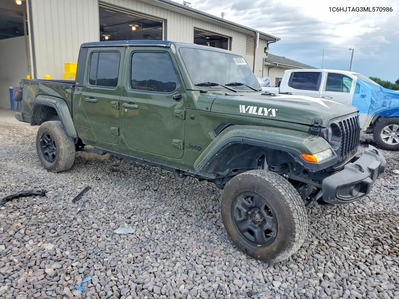 2021 Jeep Gladiator Sport VIN: 1C6HJTAG3ML570986 Lot: 60056876