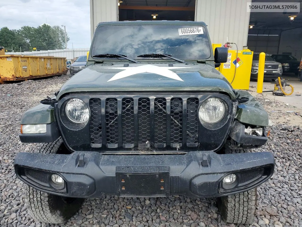 2021 Jeep Gladiator Sport VIN: 1C6HJTAG3ML570986 Lot: 60056876