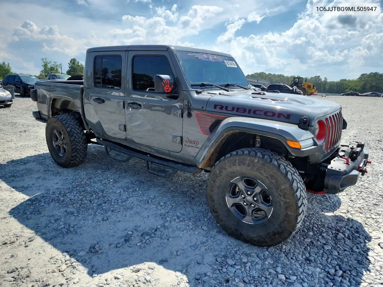 2021 Jeep Gladiator Rubicon VIN: 1C6JJTBG9ML505947 Lot: 60154416