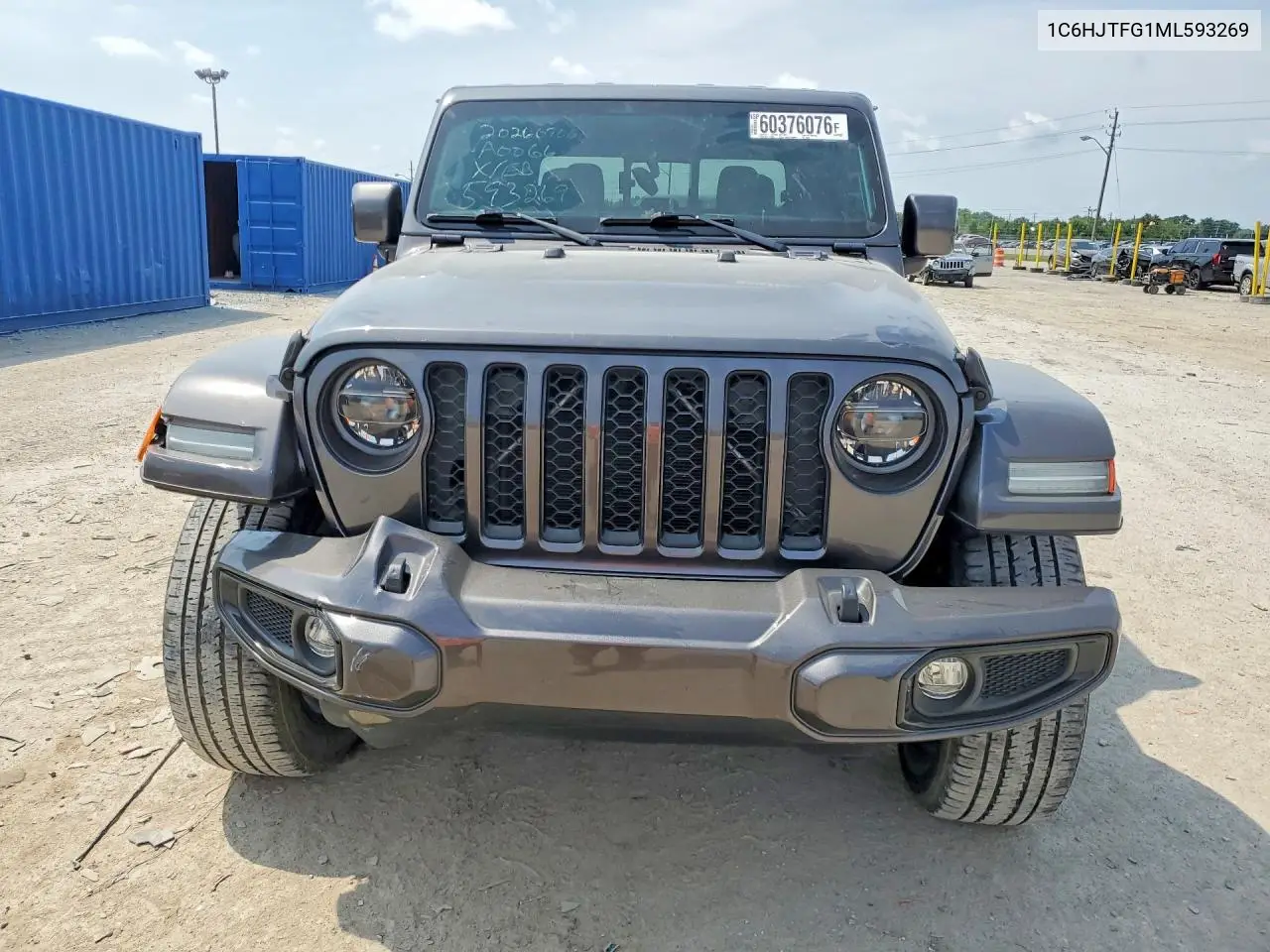 2021 Jeep Gladiator Overland VIN: 1C6HJTFG1ML593269 Lot: 60376076