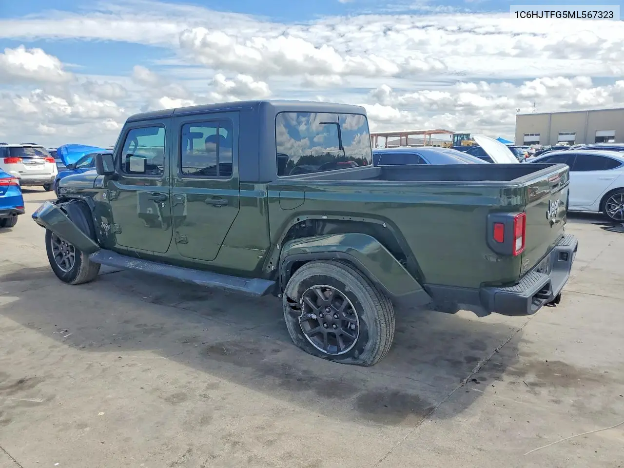 2021 Jeep Gladiator Overland VIN: 1C6HJTFG5ML567323 Lot: 60878566