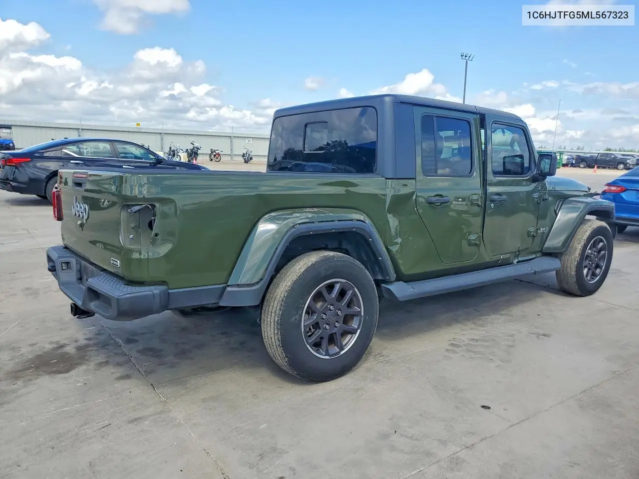 2021 Jeep Gladiator Overland VIN: 1C6HJTFG5ML567323 Lot: 60878566
