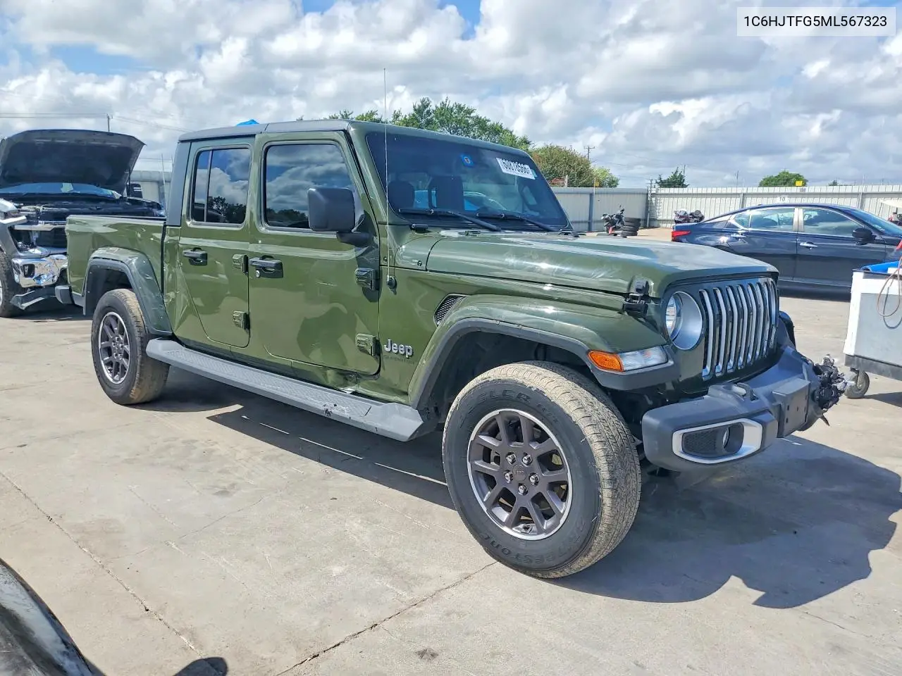2021 Jeep Gladiator Overland VIN: 1C6HJTFG5ML567323 Lot: 60878566
