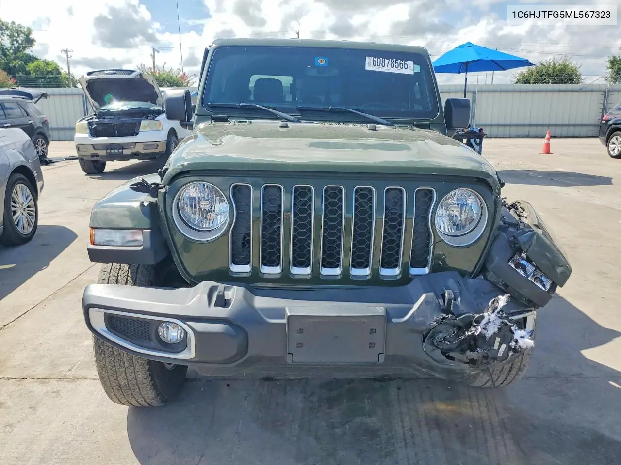 2021 Jeep Gladiator Overland VIN: 1C6HJTFG5ML567323 Lot: 60878566