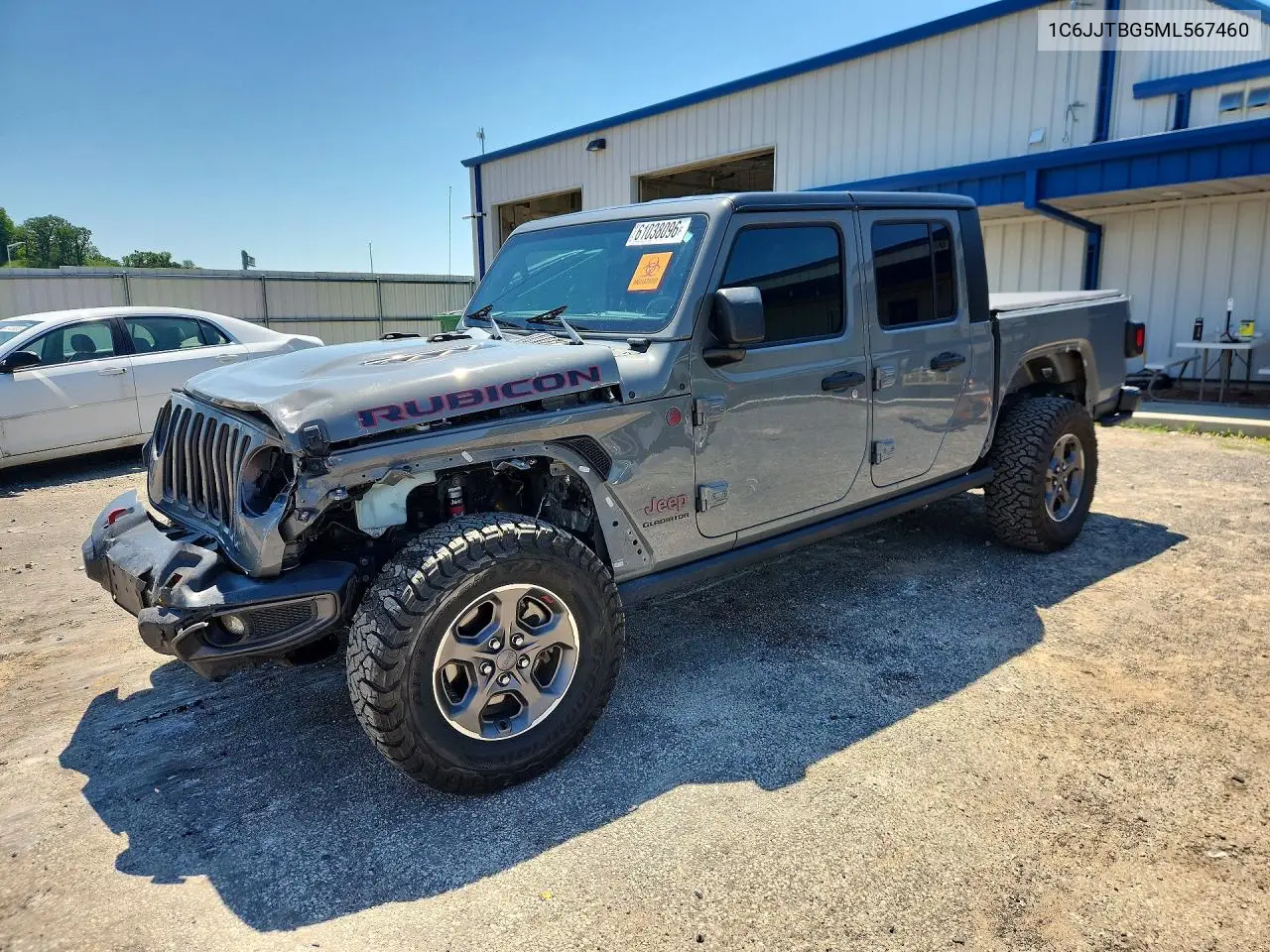 2021 Jeep Gladiator Rubicon VIN: 1C6JJTBG5ML567460 Lot: 61038096