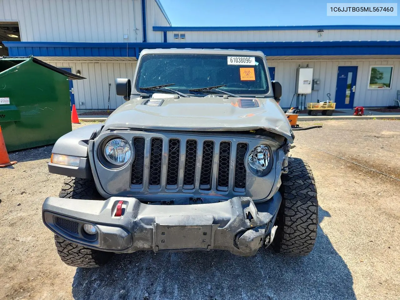 2021 Jeep Gladiator Rubicon VIN: 1C6JJTBG5ML567460 Lot: 61038096