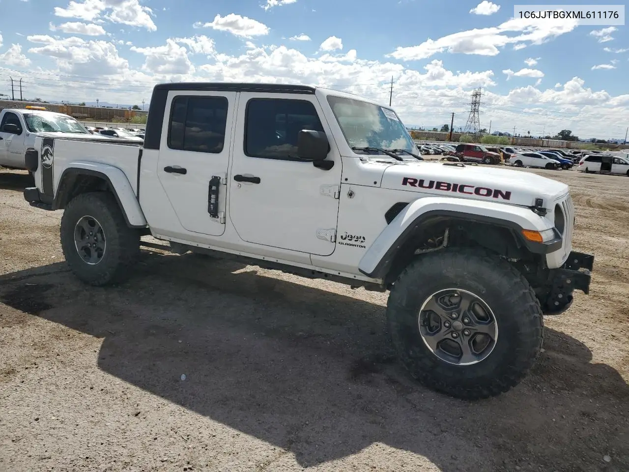 2021 Jeep Gladiator Rubicon VIN: 1C6JJTBGXML611176 Lot: 80530765