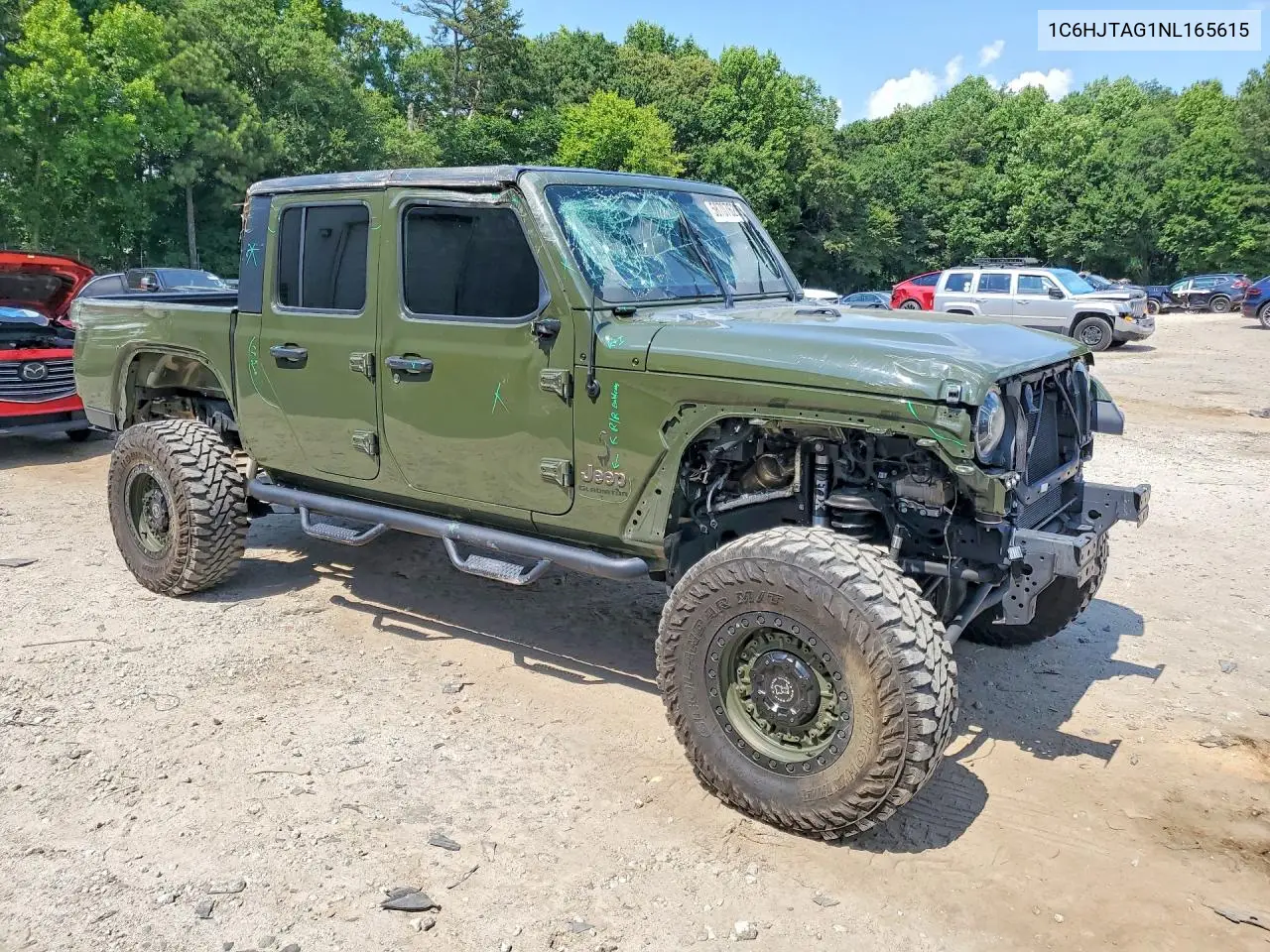 2022 Jeep Gladiator Sport VIN: 1C6HJTAG1NL165615 Lot: 58707626