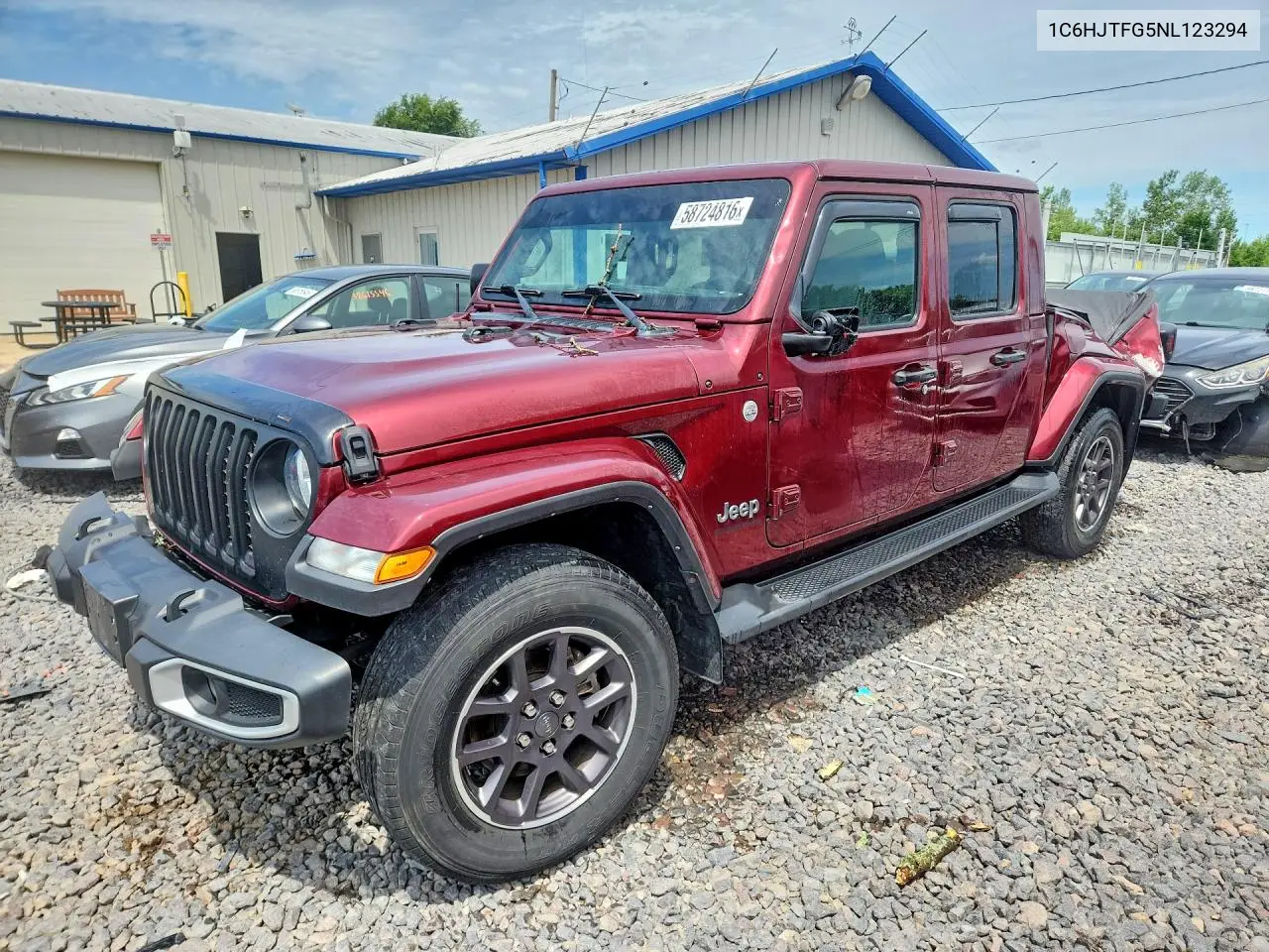 2022 Jeep Gladiator Overland VIN: 1C6HJTFG5NL123294 Lot: 58724816