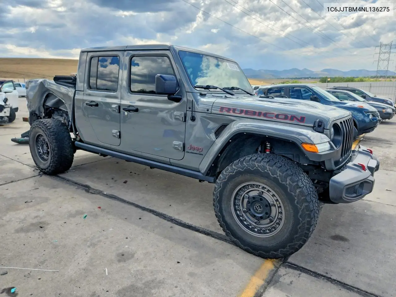 2022 Jeep Gladiator Rubicon VIN: 1C6JJTBM4NL136275 Lot: 60528136