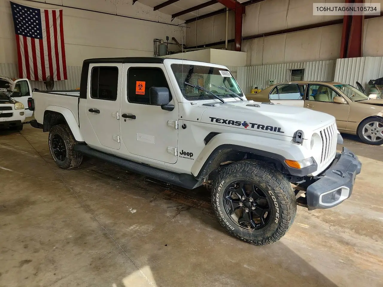 2022 Jeep Gladiator Sport VIN: 1C6HJTAG6NL105734 Lot: 60866926