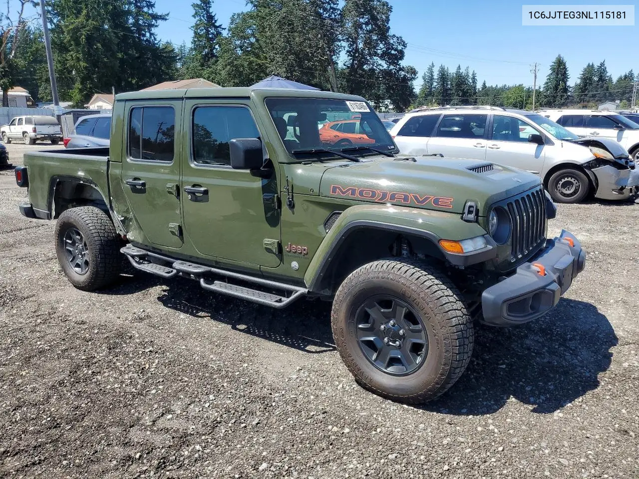 2022 Jeep Gladiator Mojave VIN: 1C6JJTEG3NL115181 Lot: 61163466