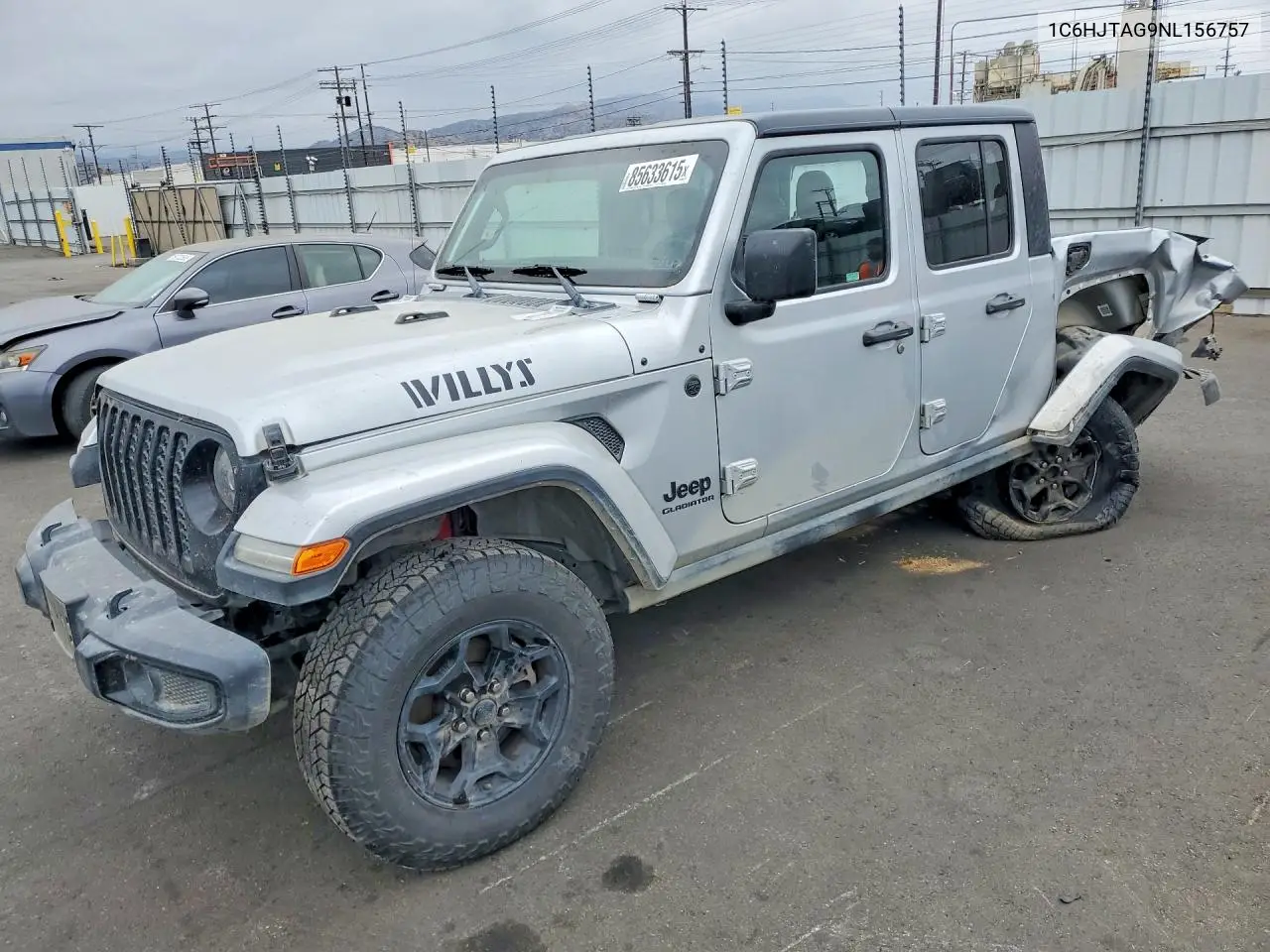 2022 Jeep Gladiator Sport VIN: 1C6HJTAG9NL156757 Lot: 85633615