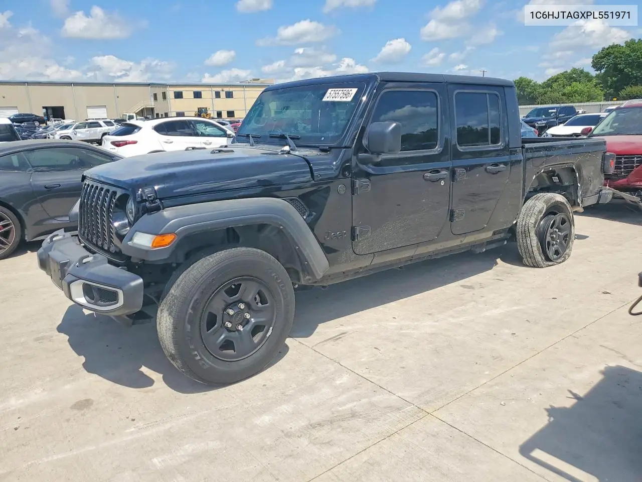 2023 Jeep Gladiator Sport VIN: 1C6HJTAGXPL551971 Lot: 57557596