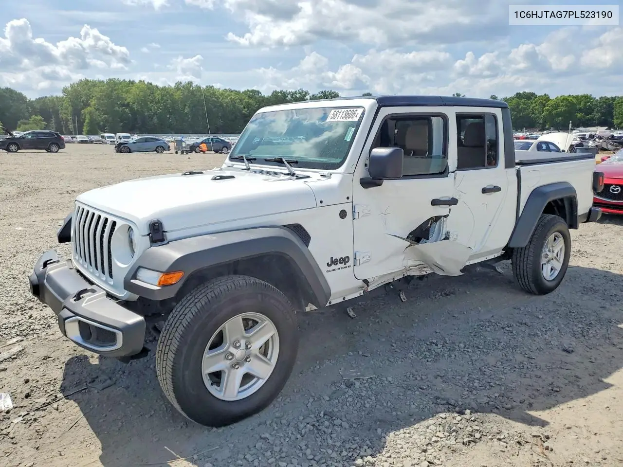 2023 Jeep Gladiator Sport VIN: 1C6HJTAG7PL523190 Lot: 58113606